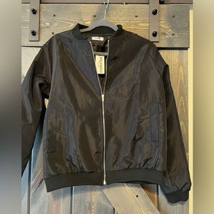 Black bomber jacket